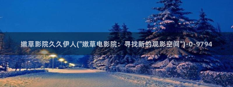 伊人欧美激情久久影院：嫩草影院久久伊人(\